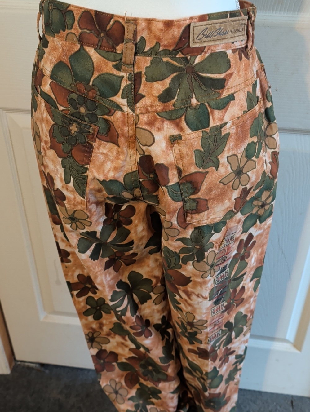BillBlass Petite29" Inseam Brown And Green Pant